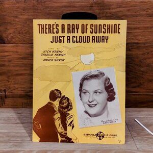 1943 There's A Ray Of Sunshine Just A Cloud Away Feat. Kate Smith Sheet Music